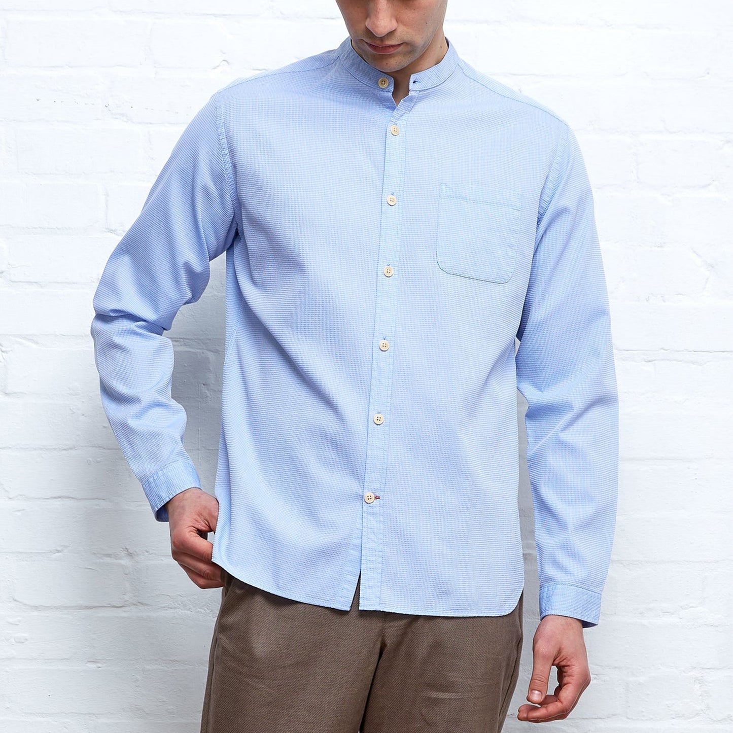 Grandad Shirt Marcus - Blue