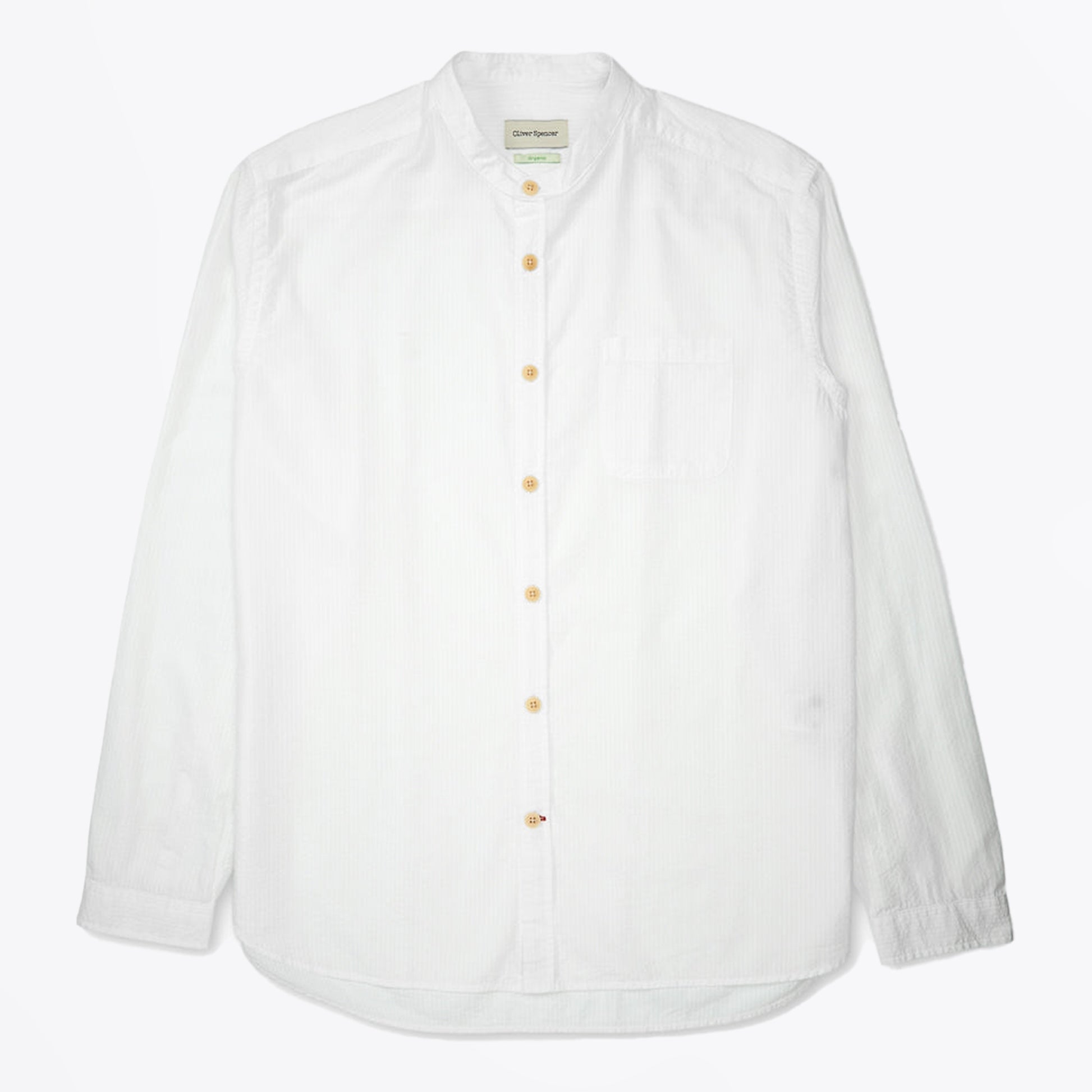 Oliver Grandad Shirt Newlyn - White