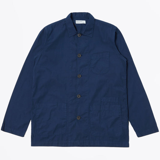 - Organic Fine Poplin Bakers Overshirt - Navy