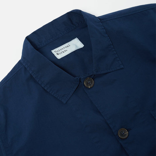 - Organic Fine Poplin Bakers Overshirt - Navy