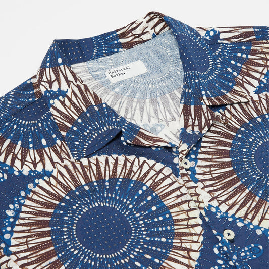 Hokkoh Print Road Shirt - Navy