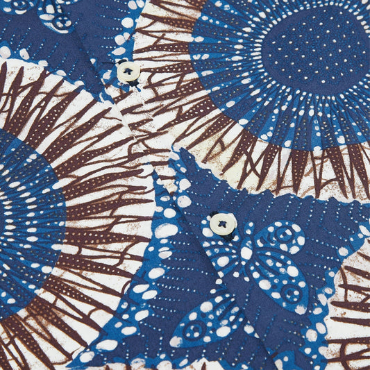 Hokkoh Print Road Shirt - Navy