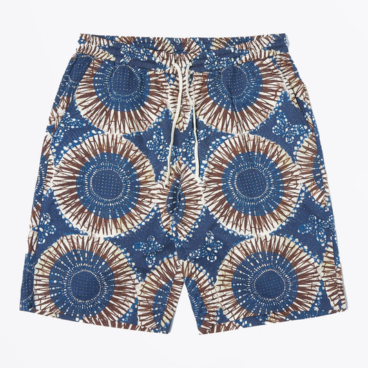 Hokkoh Print Lumber Short - Navy