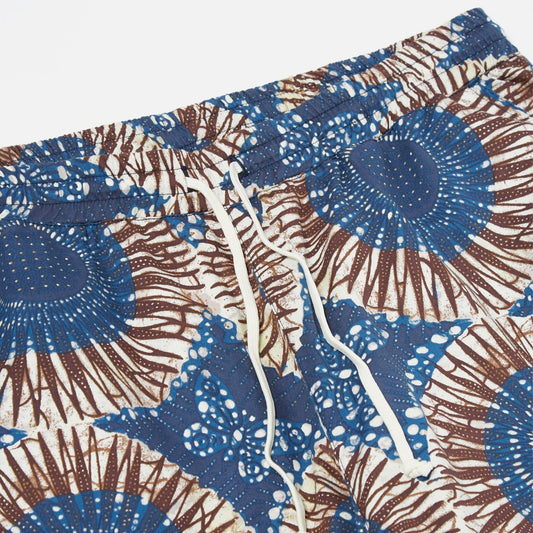 Hokkoh Print Lumber Short - Navy
