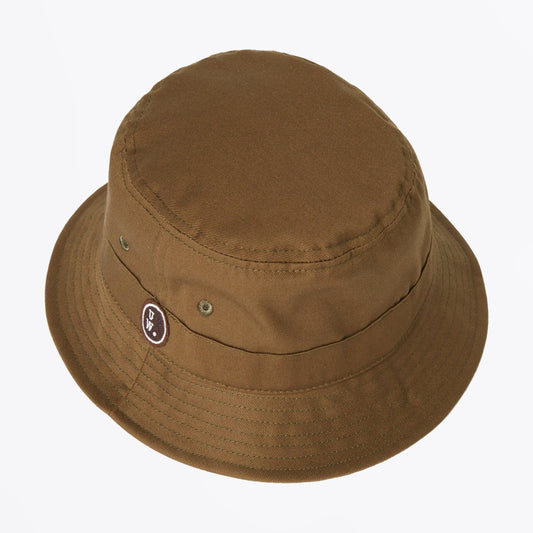 - Twill Cotton Bucket Hat - Brown