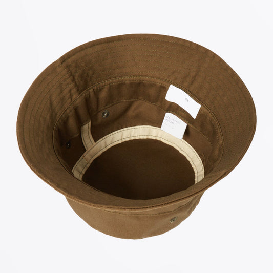 - Twill Cotton Bucket Hat - Brown