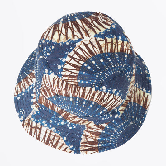 Hokkoh Print Buckle Hat - Navy