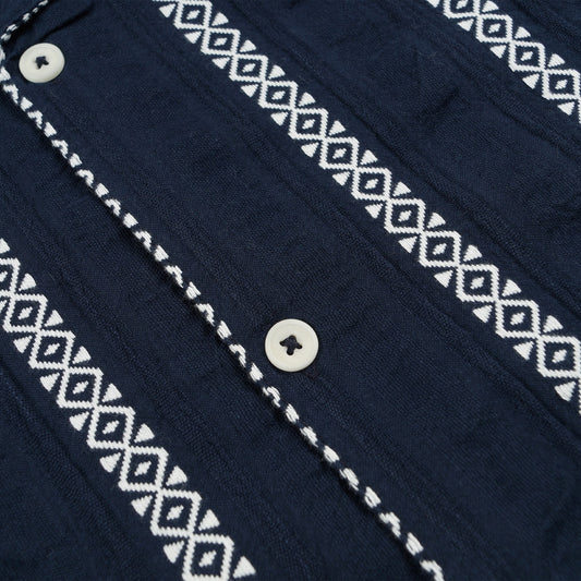- Didcot Leno Shirt - Navy