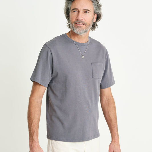 - Dean Pocket T-Shirt - Mid Blue