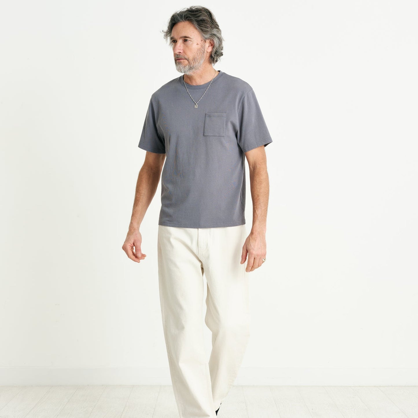 - Dean Pocket T-Shirt - Mid Blue