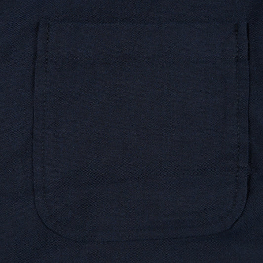 - Cotton Mix Suiting 3 Button Jacket - Navy