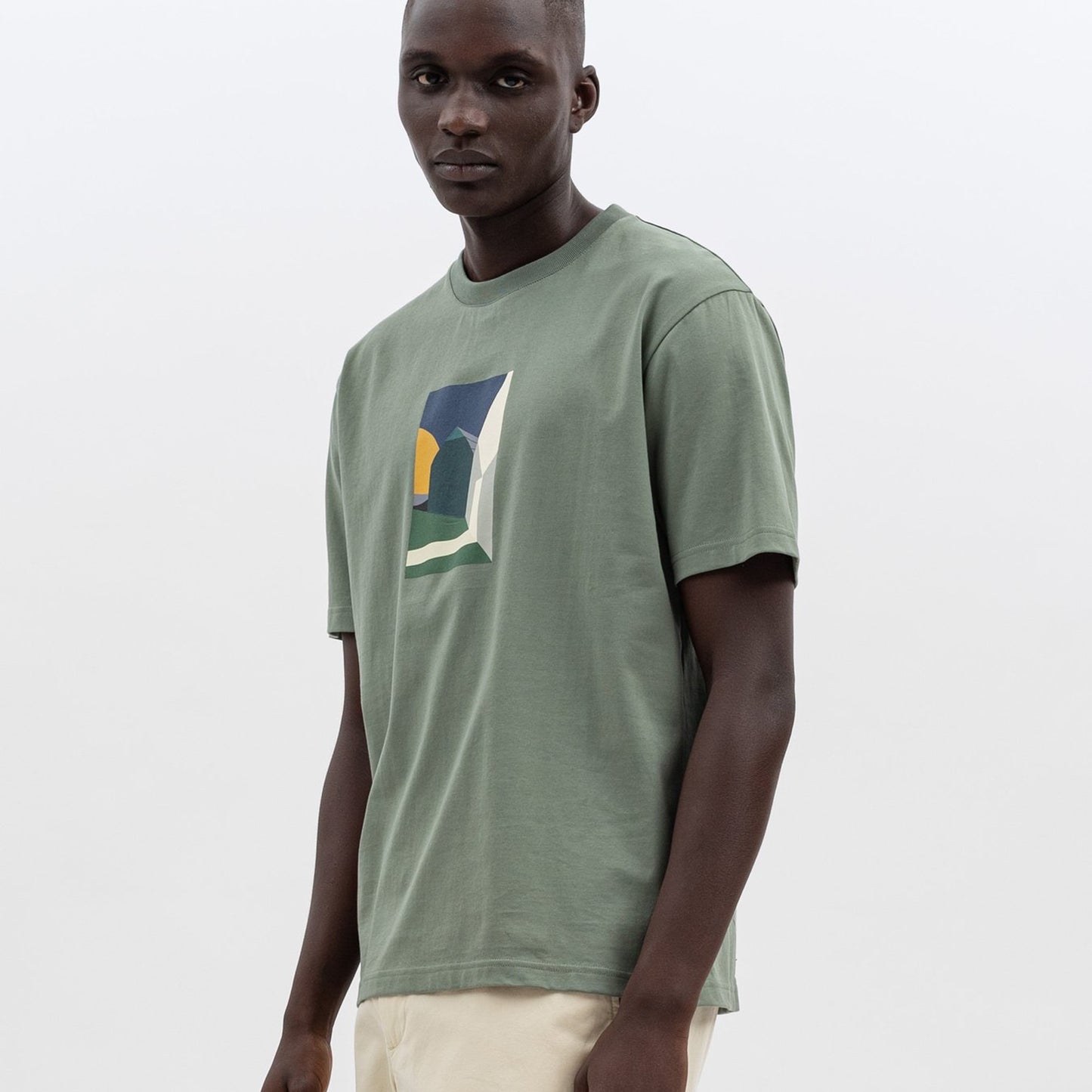 Johannes Collage T-Shirt - Sage Green