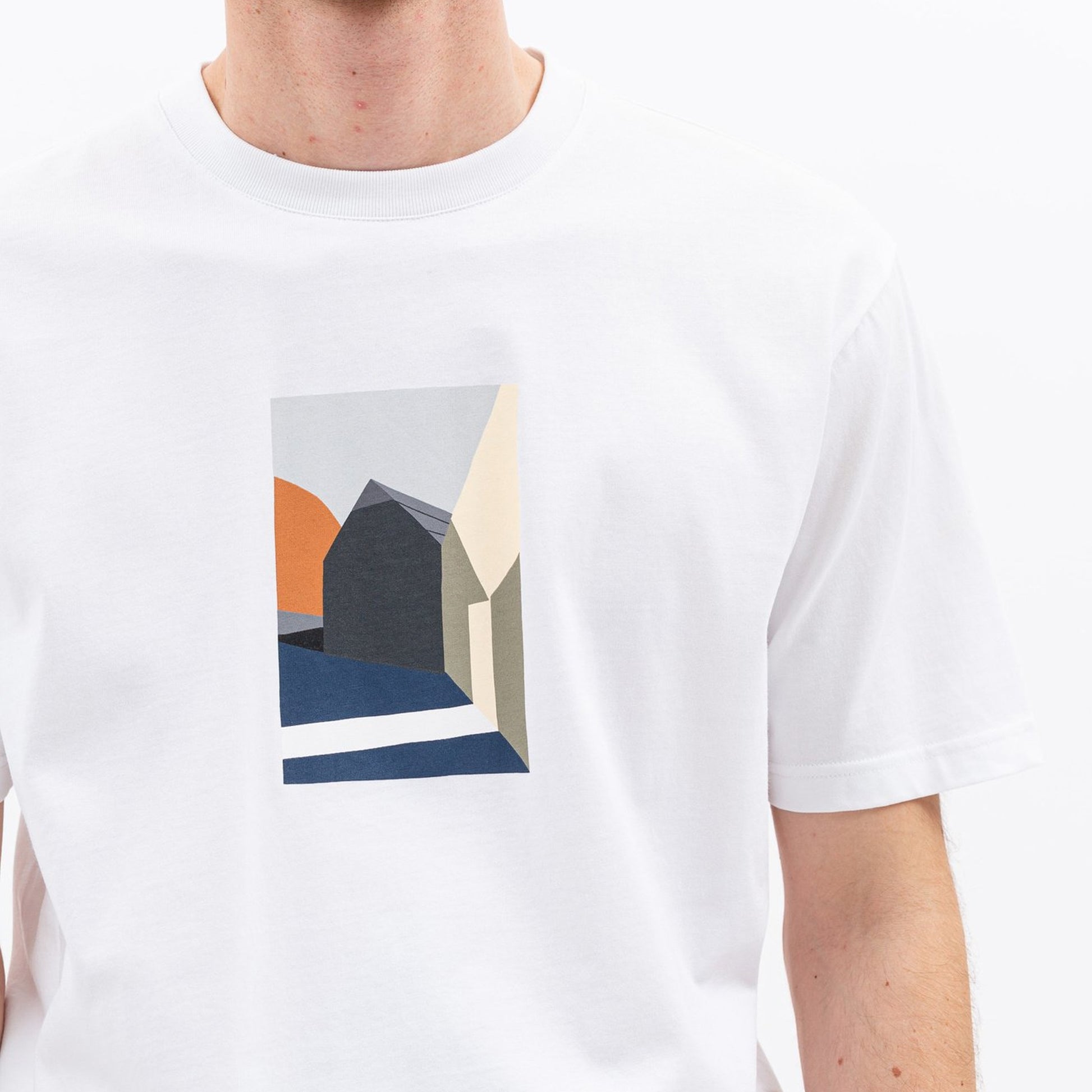 Norse Johannes Collage T-Shirt - White