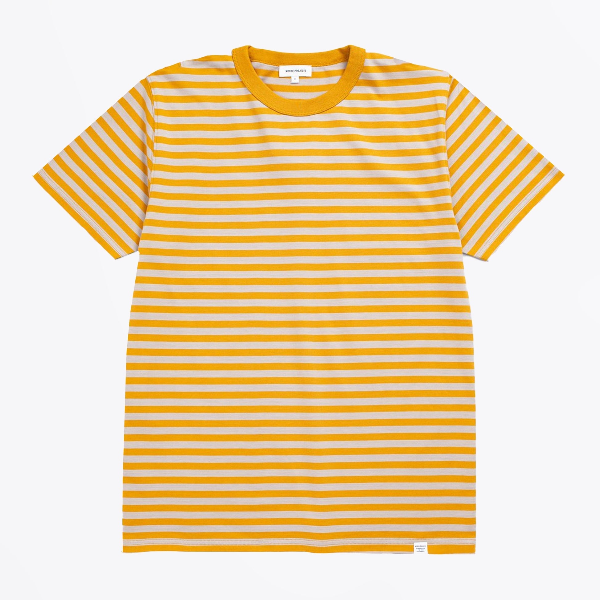 Norse Niels Classic Stripe T-Shirt - Tumeric Yellow