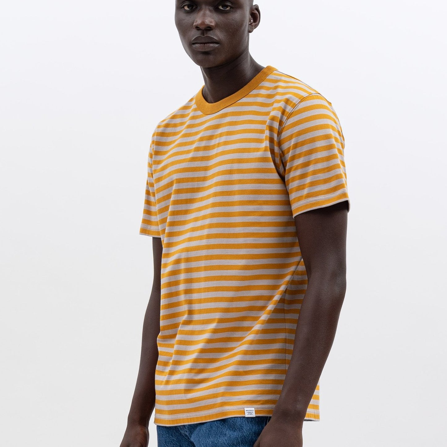 Niels Classic Stripe T-Shirt - Tumeric Yellow