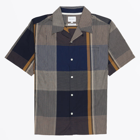 - Carsten Light Check Shirt - Dark Navy