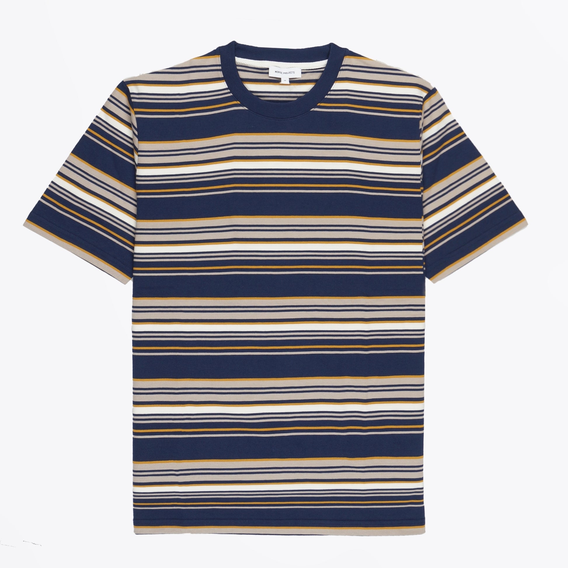 Norse Johannes Weekend Stripe T-Shirt - Dark Navy