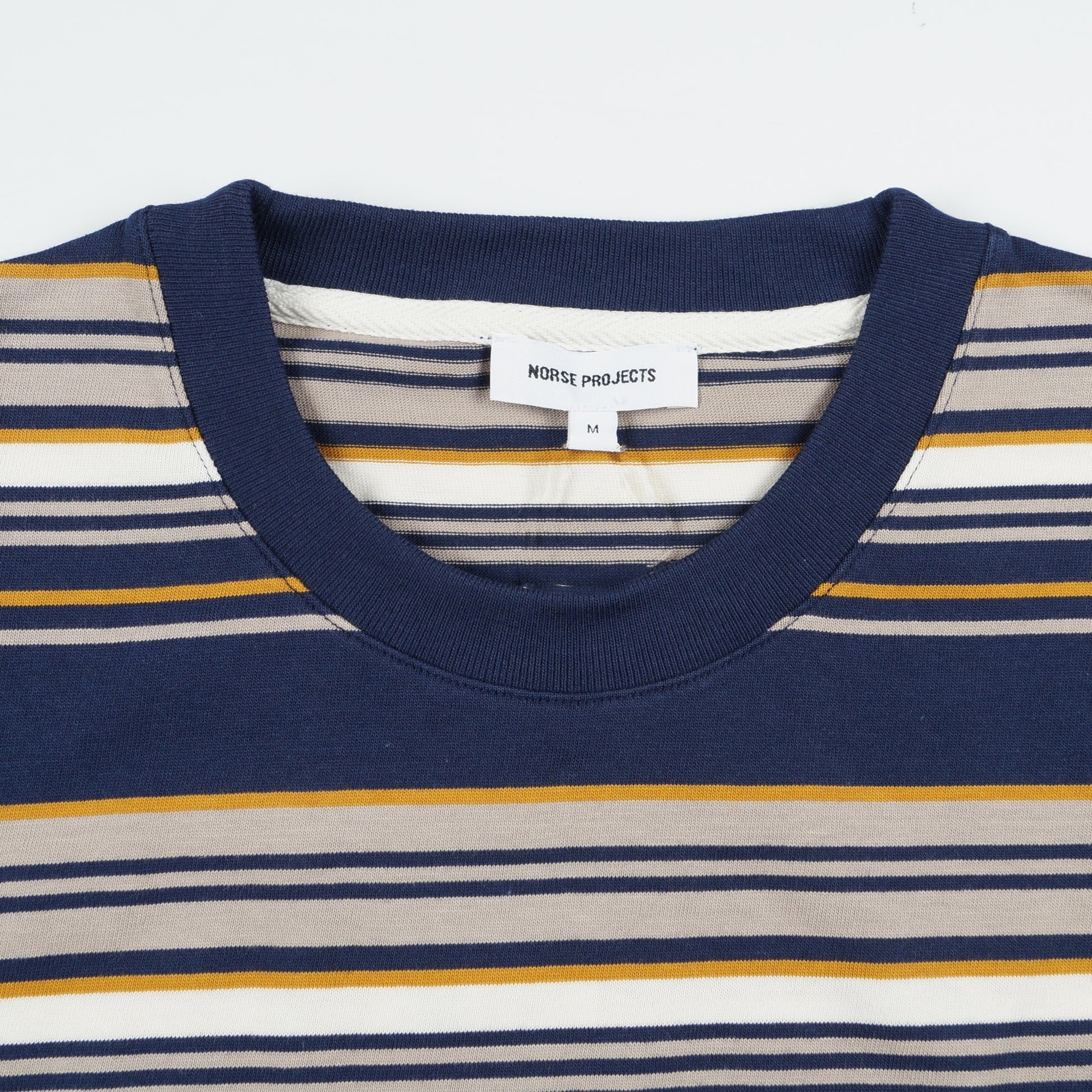 Norse Johannes Weekend Stripe T-Shirt - Dark Navy
