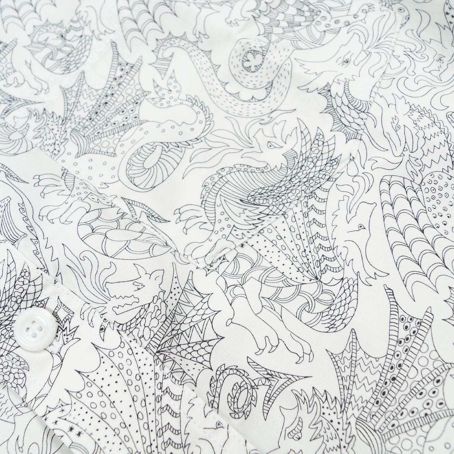 - Ellie H Dragon Print Shirt - White