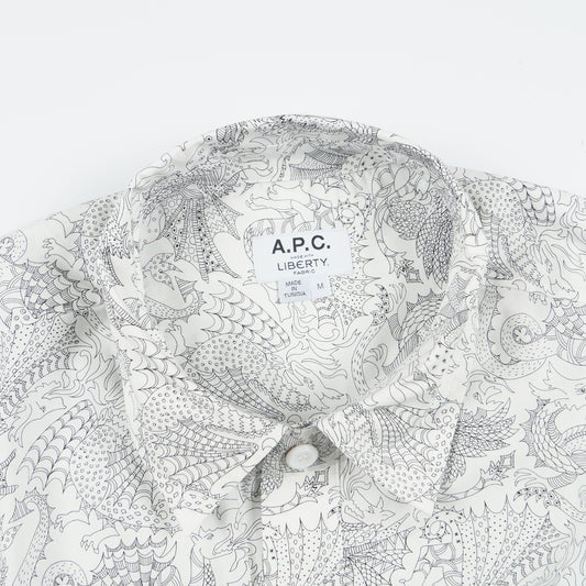 - Ellie H Dragon Print Shirt - White