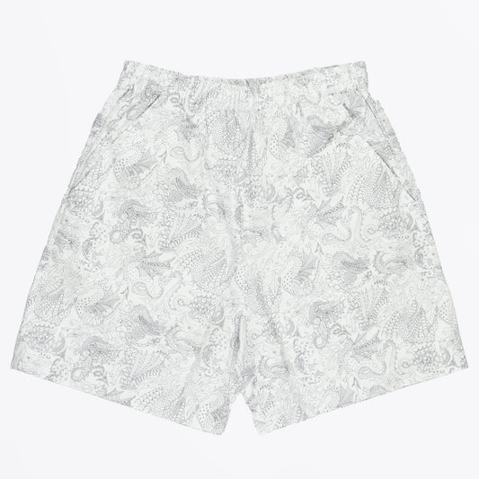 Michel Dragon Print Shorts - White