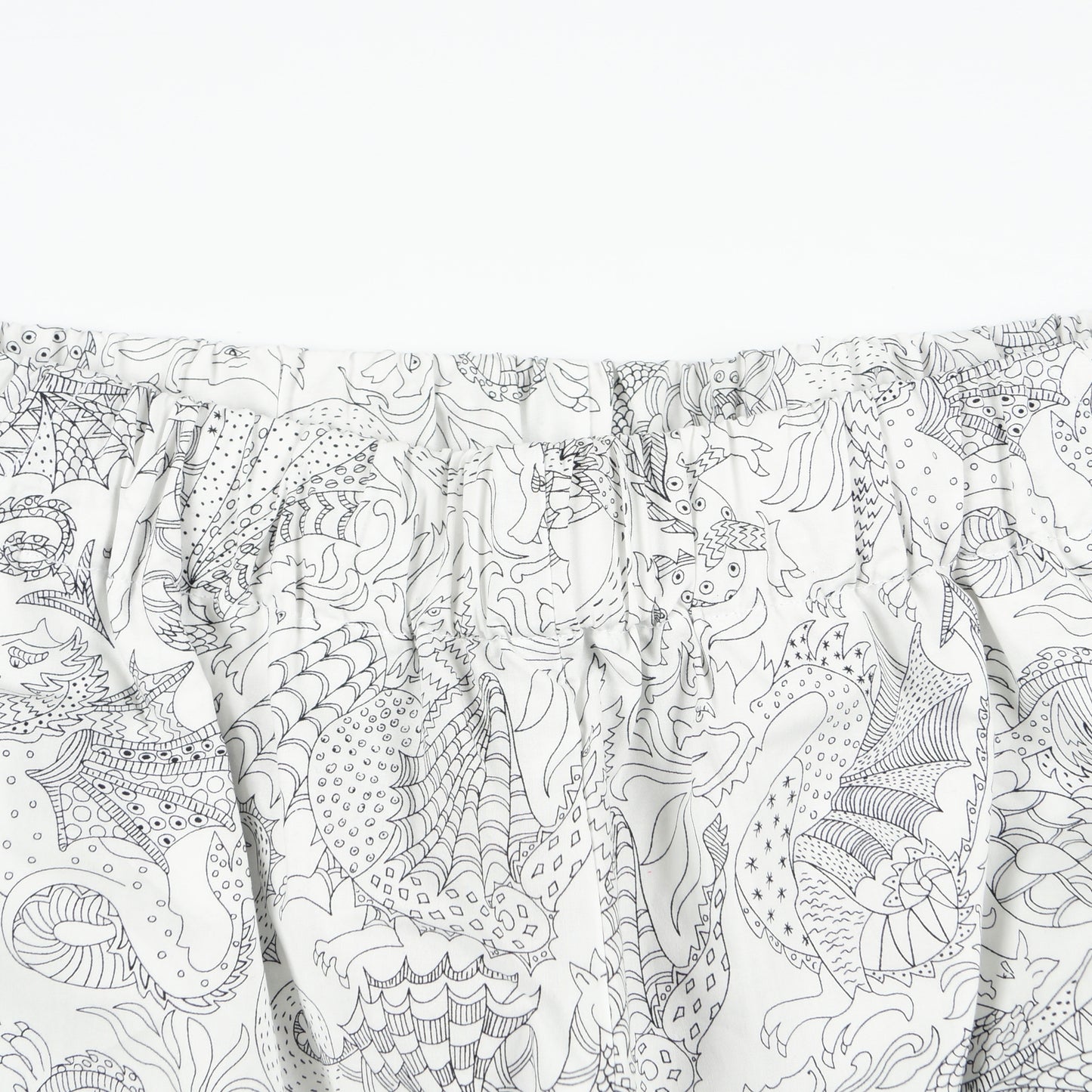 - Michel Dragon Print Shorts - White