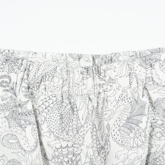Michel Dragon Print Shorts - White