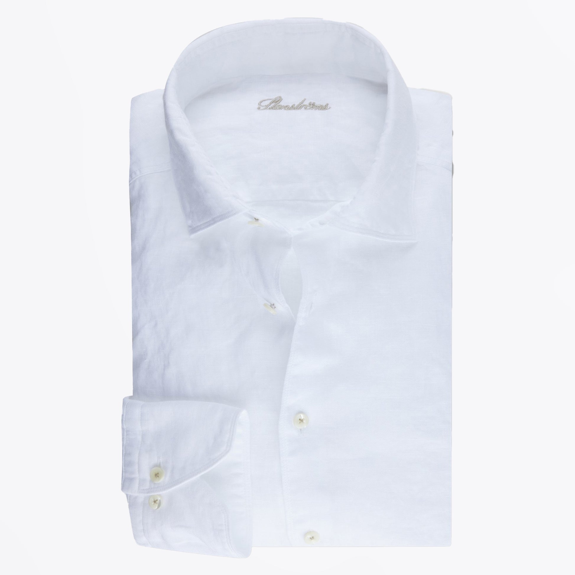 Stenstroms - Fitted Body Linen Shirt - White