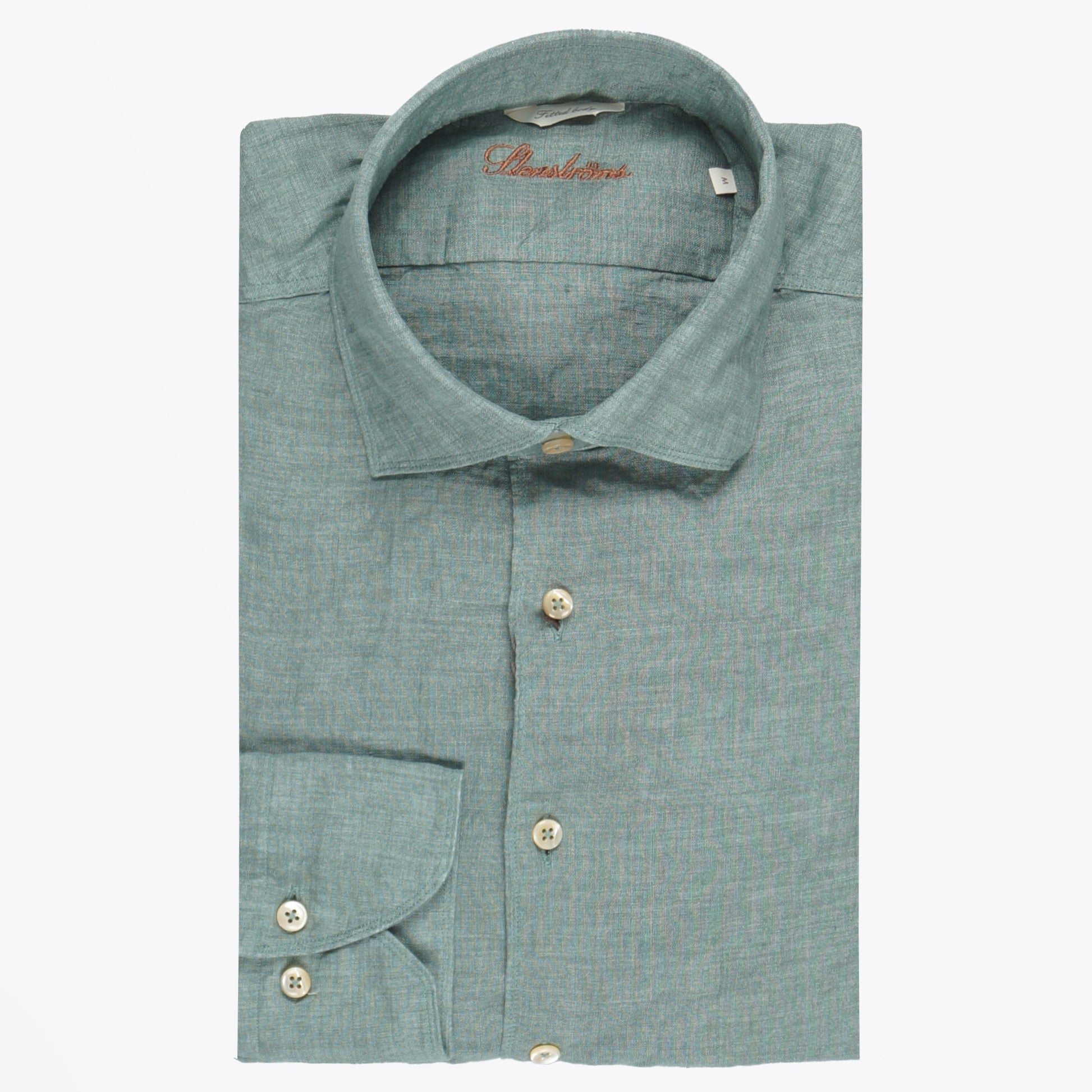 Stenstroms - Fitted Body Linen Shirt - Green