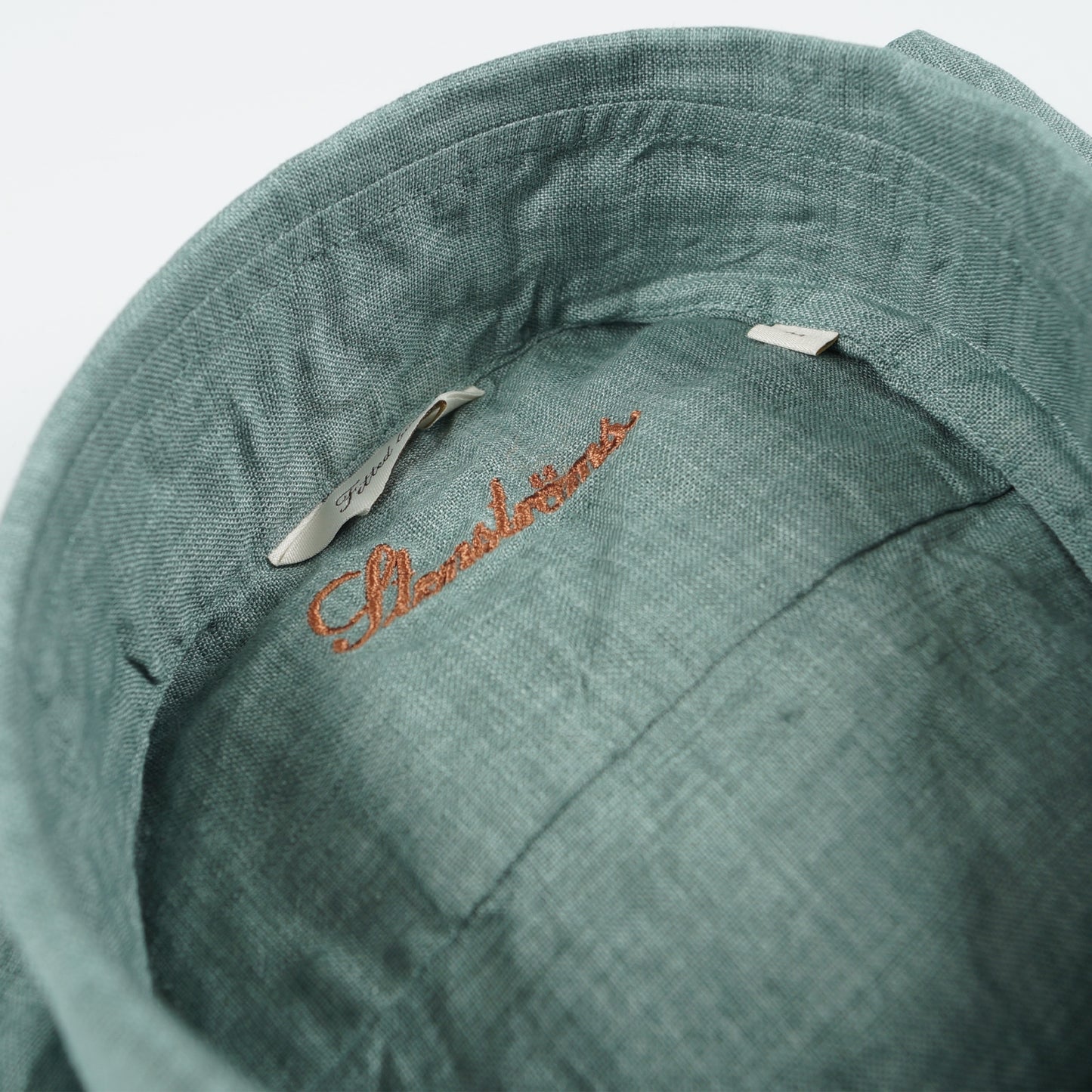 - Fitted Body Linen Shirt - Green