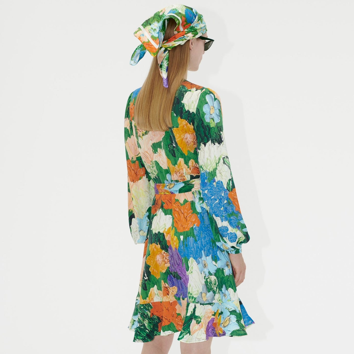 - Rania - Dry Viscose Dress - Impressionist Garden