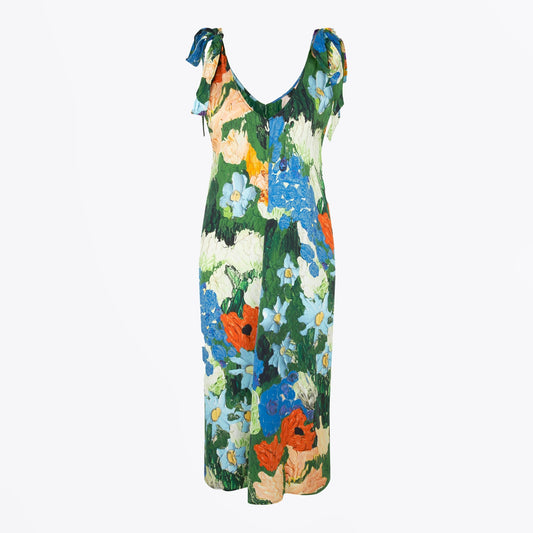 Naomi Dry Viscose Dress - Impressionist Garden