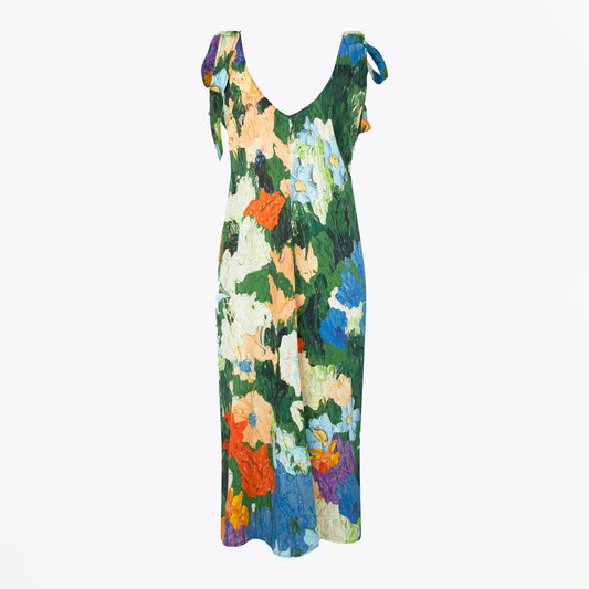 Naomi Dry Viscose Dress - Impressionist Garden