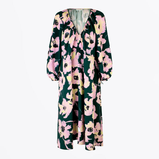 Heather Structure Stretch Dress - Filigree Flower Garden