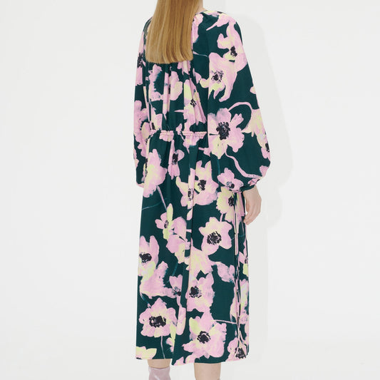Heather Structure Stretch Dress - Filigree Flower Garden