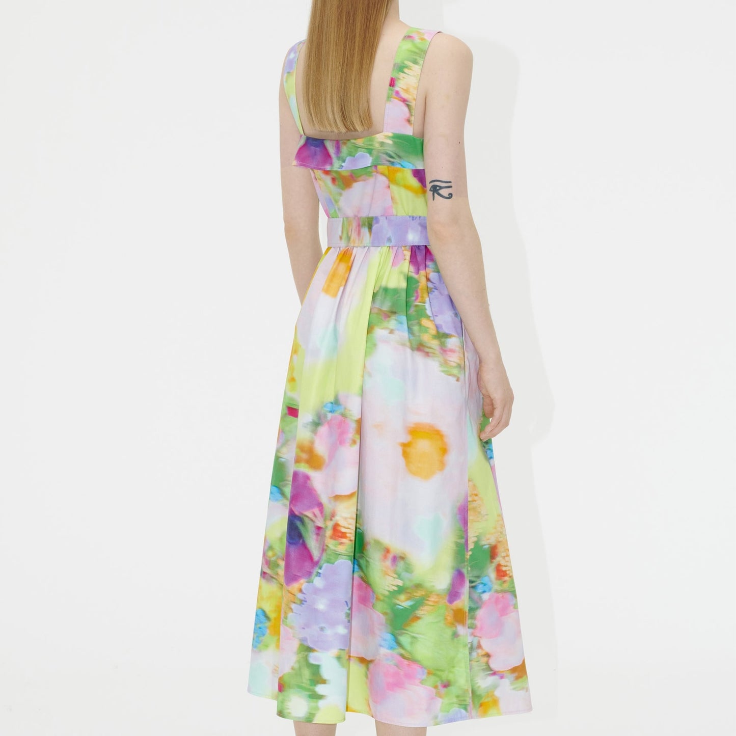 - Stina Heavy Poplin Dress - Faded Floral