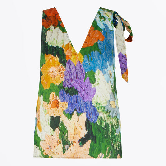 Marika Dry Viscose Top - Impressionist Garden