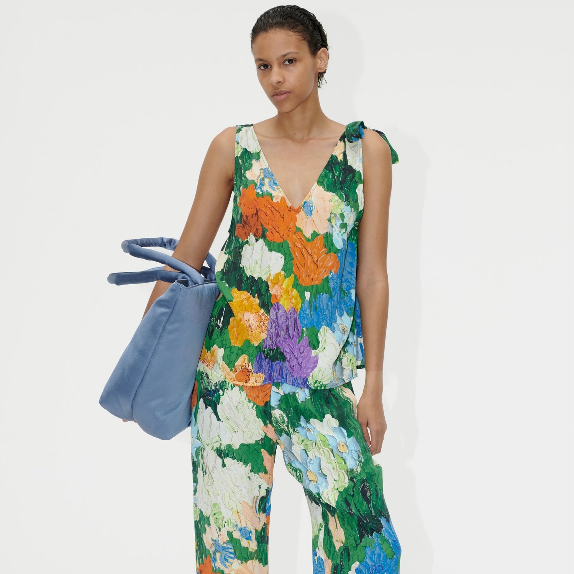 Stine Marika Dry Viscose Top - Impressionist Garden