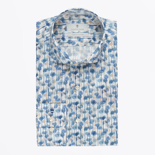 - Roma Modern Kent Liberty Print Shirt - Blue/Sand