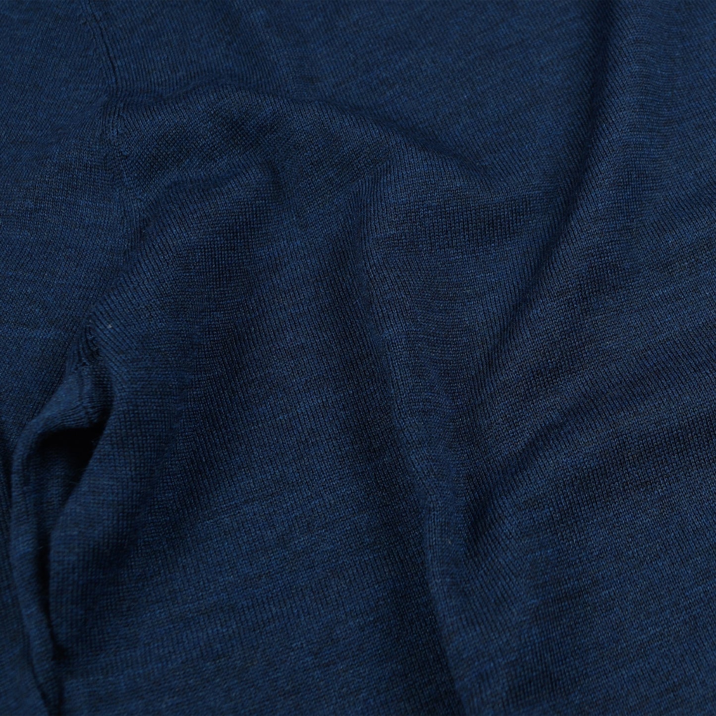 - Crew Neck Long Sleeve Merino Pullover - Dark Jeans