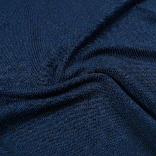 - Polo Collar SS Merino Pullover - Dark Jeans