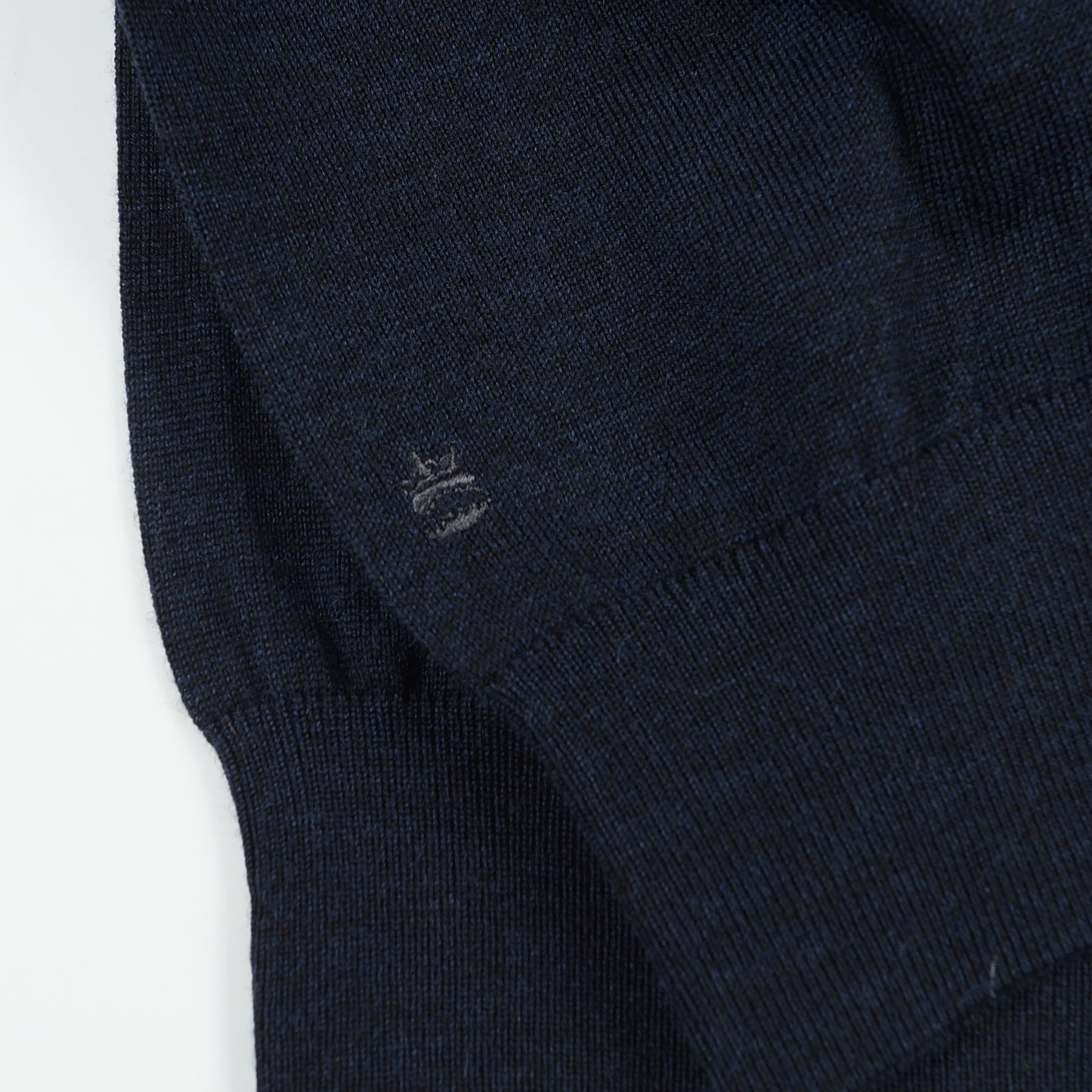 - Crew Neck LS Merino Pullover - Navy