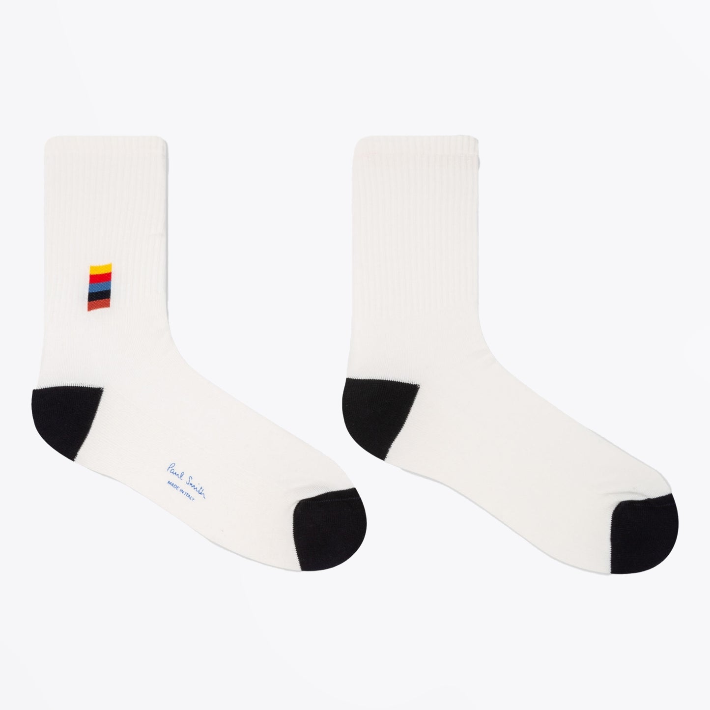 - Bright Stripe Detail Socks - Off White