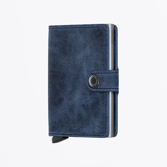 Miniwallet - Vintage Blue Leather