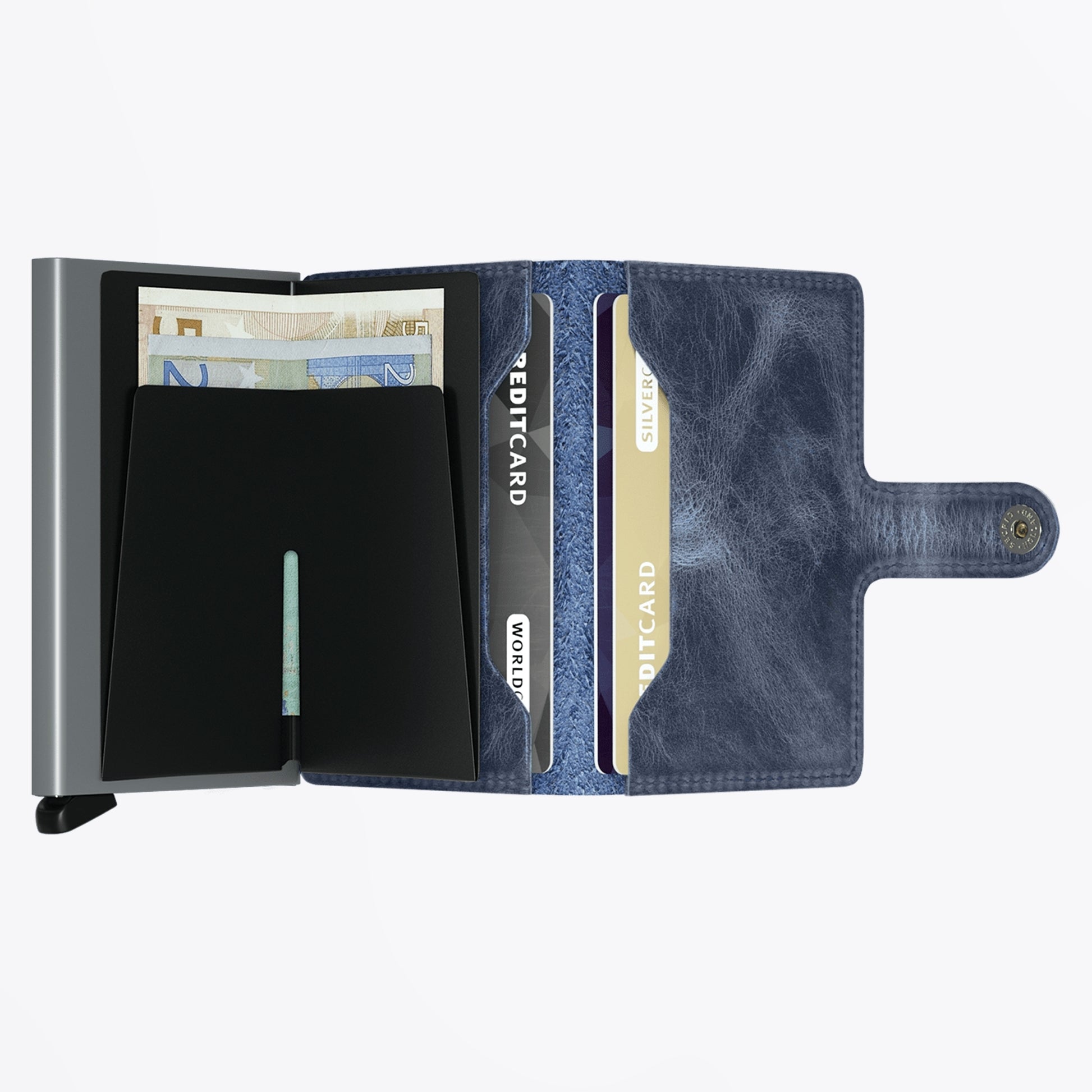 Secrid Miniwallet - Vintage Blue Leather