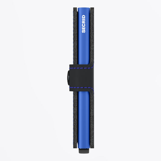 Mini Wallet - Matte Black and Blue