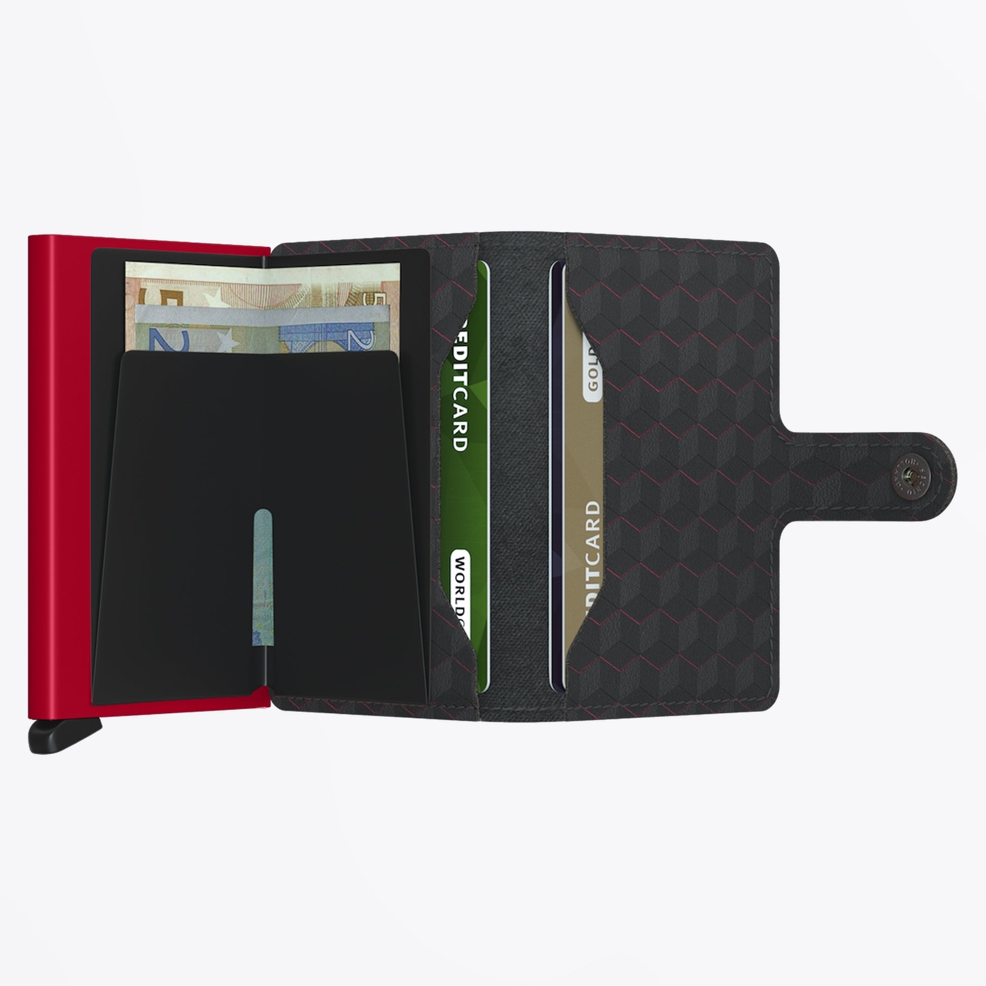 Secrid - Miniwallet - Optical Black and Red