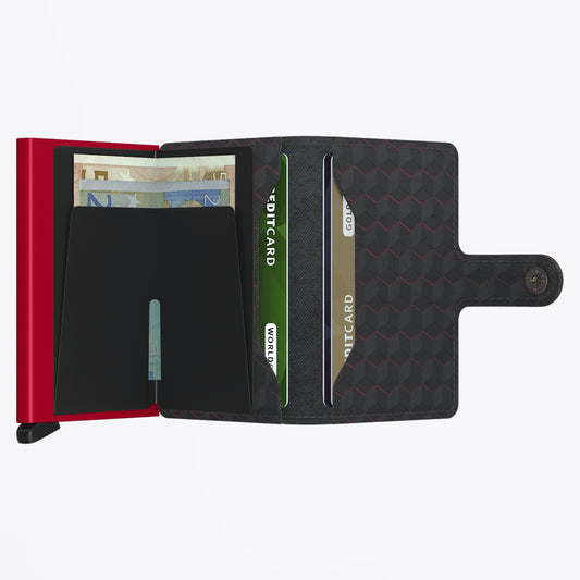Miniwallet - Optical Black and Red