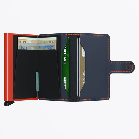 Miniwallet - Matte Nightblue/Orange