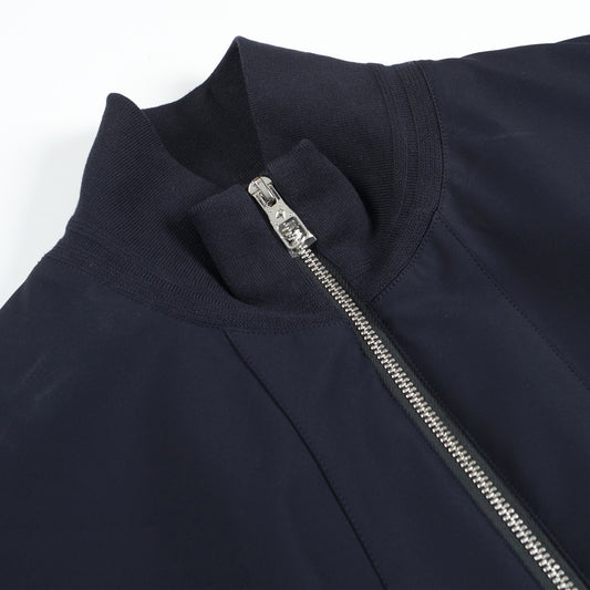 - Front Pocket Bomber Jacket - Navy